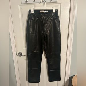 Abercrombie 90s Ultra High Rise Leather Pants- Size 29